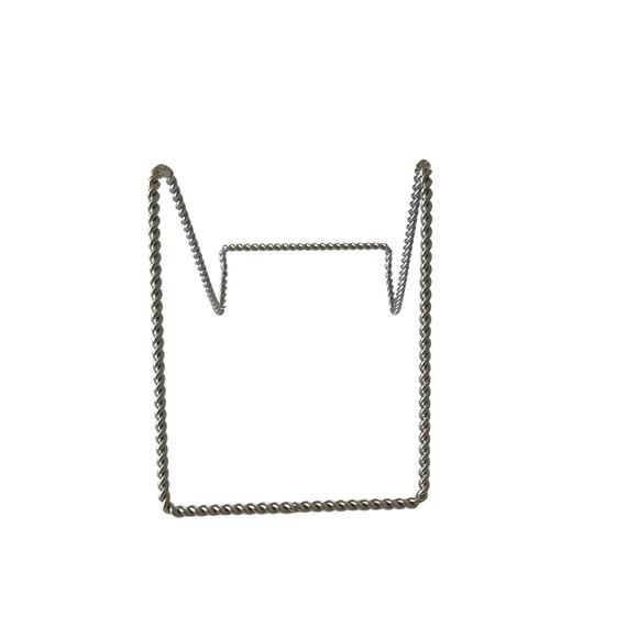 Silver Twisted 6 " Tall Steel Easel - Picture 5 of 7